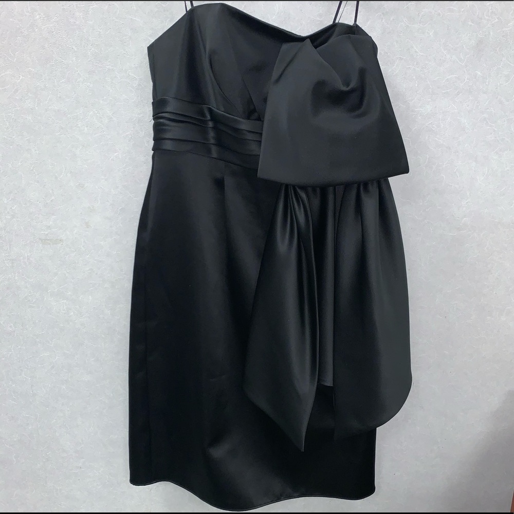 ABS Allen Schwartz Black Strapless Cocktai…